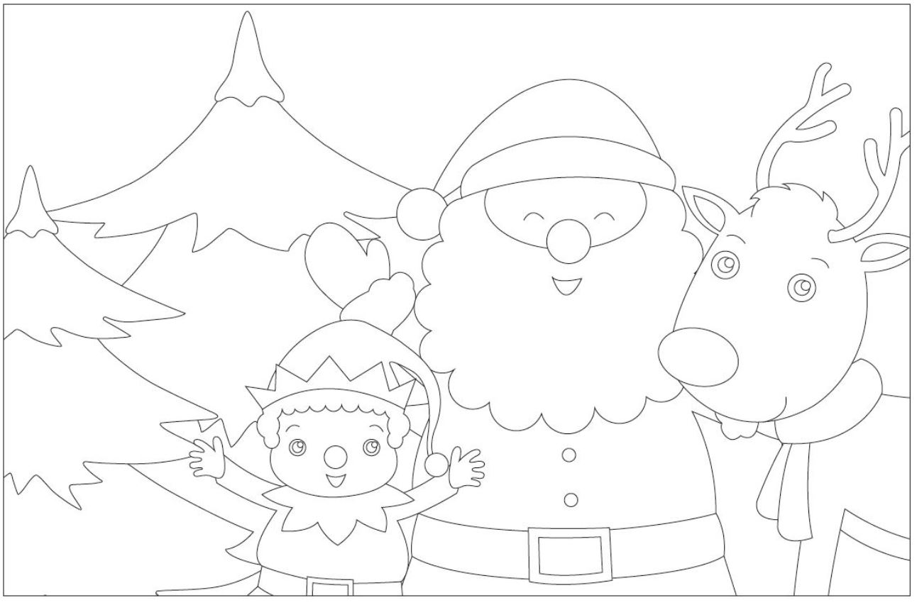 Ausmalen für Kinder Weihnachten