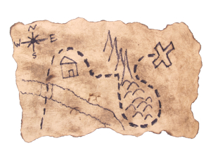 Karte zur Schatzsuche