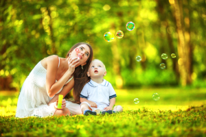 Seifenblasen für das Geburtstagskind