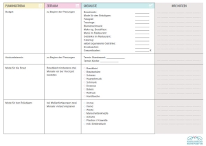 Die große Hochzeitscheckliste
