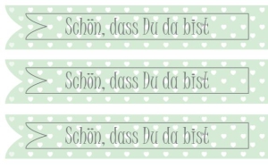 Fähnchen für Gastgeschenke