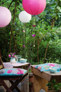 Dekoideen für die Gartenparty im Schrebergarten