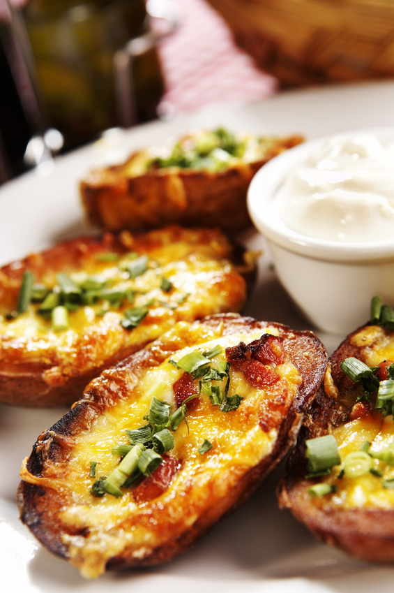 Ofenkartoffeln mit Käse-Schinken-Füllung