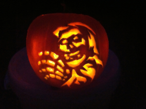 gruseliger halloweenkuerbis