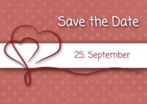 eine save the date karte