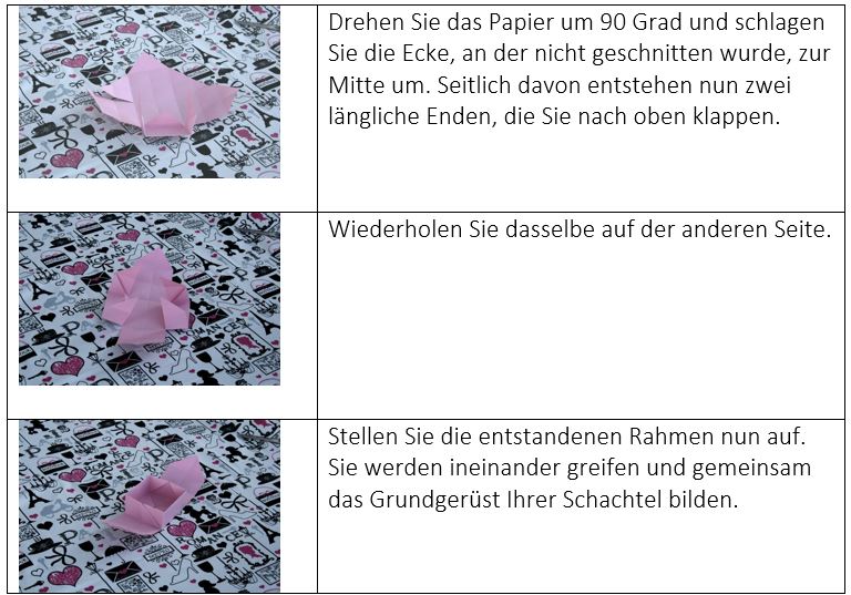 DIY Papierschachtel falten Anleitung