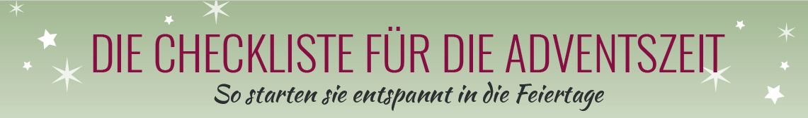 Checkliste Adventszeit
