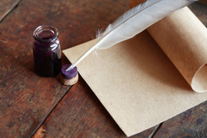 Feder und Papier