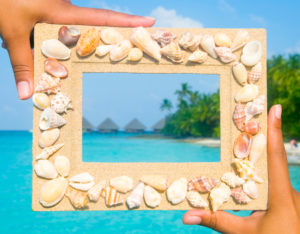 Bilderrahmen mit Muscheln